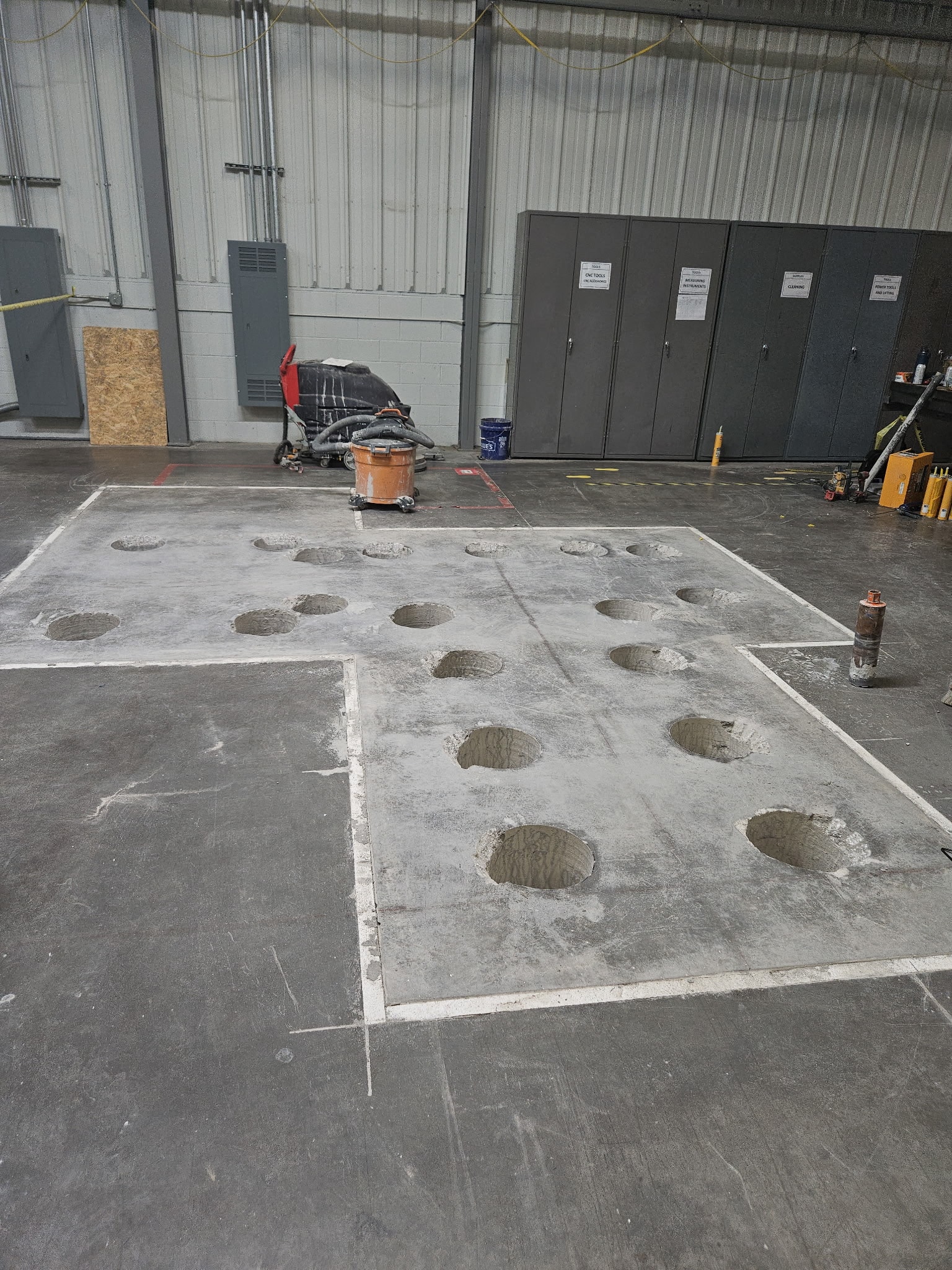 Core Drilling with Grout Pockets